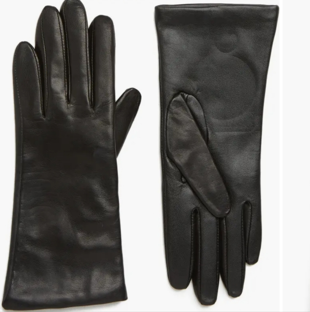 Nordstrom Cashmere Lined Leather Touchscreen Gloves